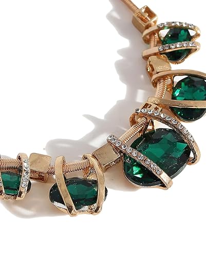 Bustiuse Fashion Latest Stylish Trendy Celebrity Inspired Designer Fancy Crystal Pendant Chain