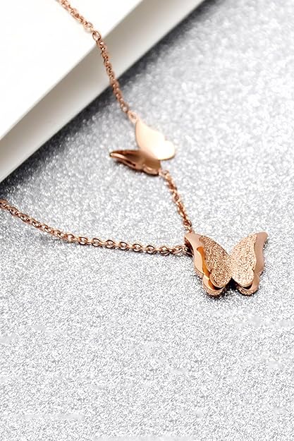 Yuvella Valentine Gift for Girls Pendant for Women and Girls | Rose Gold